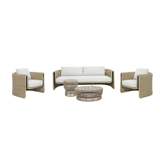 Set triple Nadine + mesas Volcano color natural - NADVOL-TRI