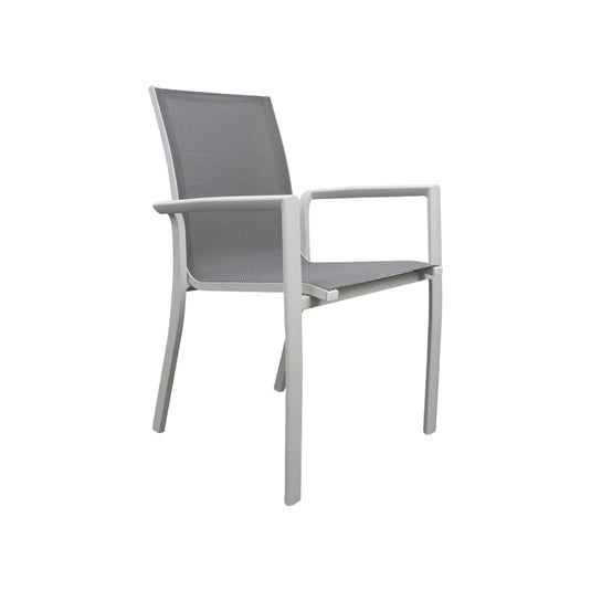 Comedor Nikola blanca + 6 sillas koshem blancas