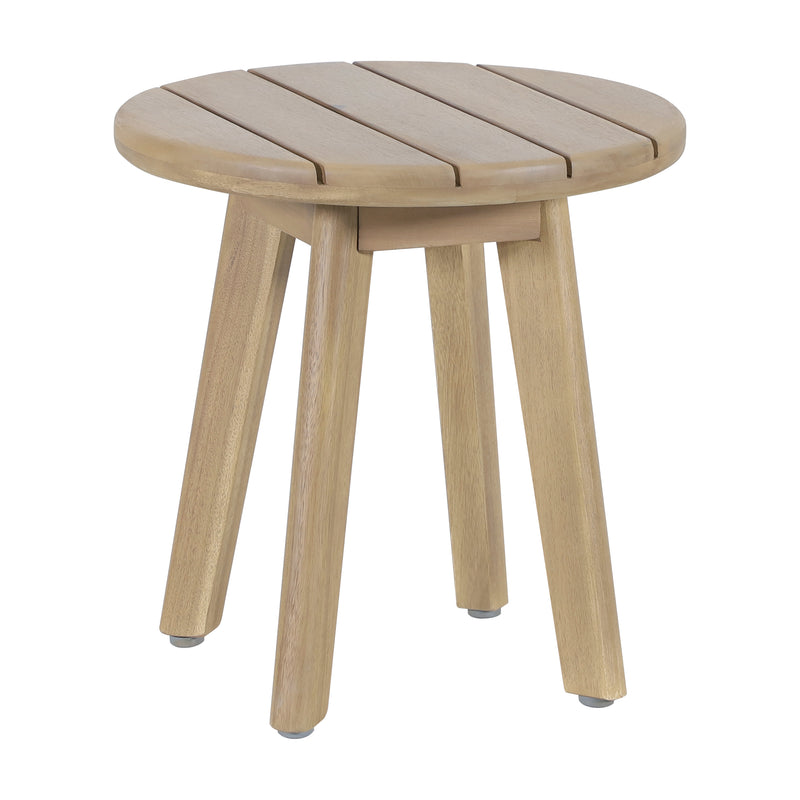 Load image into Gallery viewer, Mesa bistro de madera 40cm Norah para exterior color natural - HUC28721
