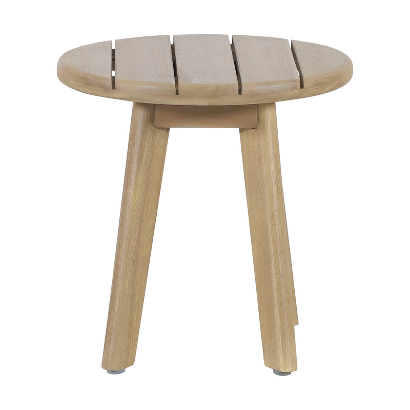Load image into Gallery viewer, Mesa bistro de madera 40cm Norah para exterior color natural - HUC28721
