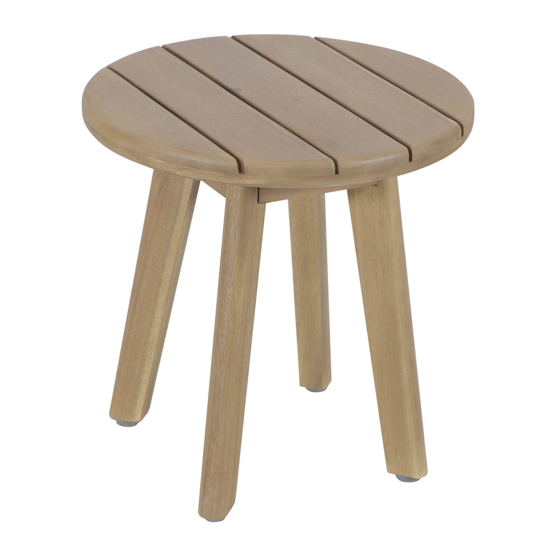 Load image into Gallery viewer, Mesa bistro de madera 40cm Norah para exterior color natural - HUC28721
