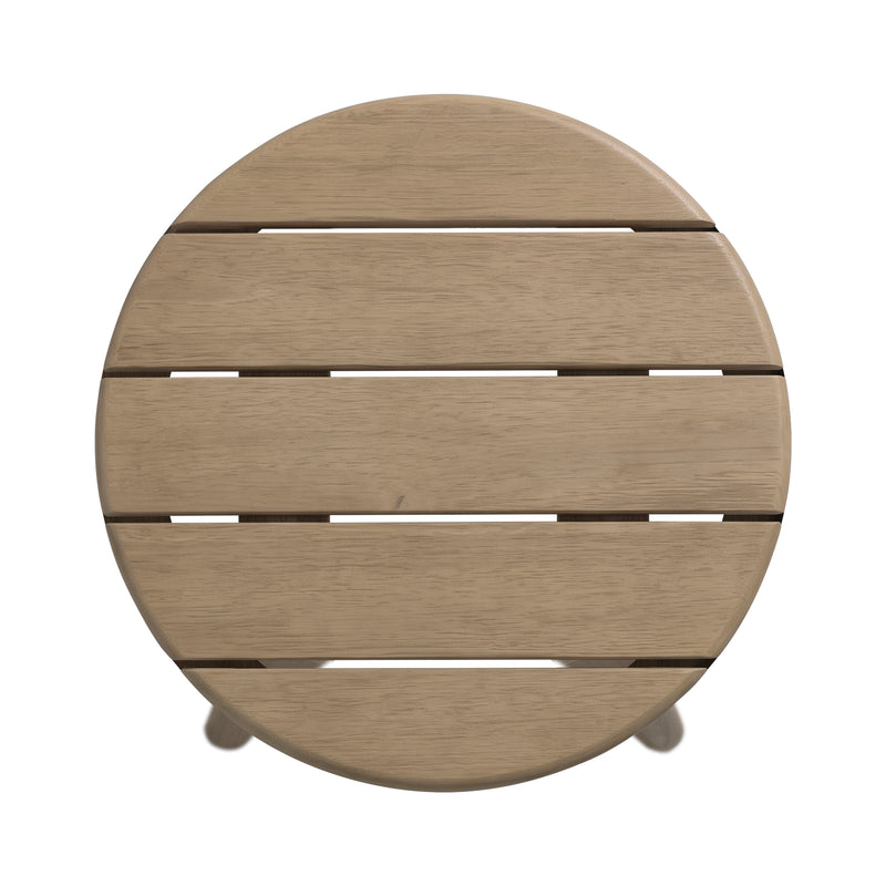 Load image into Gallery viewer, Mesa bistro de madera 40cm Norah para exterior color natural - HUC28721
