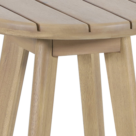 Mesa bistro de madera 40cm Norah para exterior color natural - HUC28721