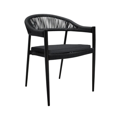 Silla de Lazo para Exterior e Interior Color Gris/Negro MONA 3000-ZF002