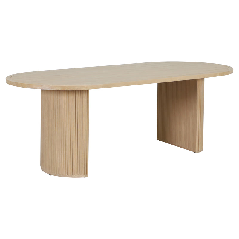 Cargue la imagen en el visor de la galería, Comedor de Madera Ovalado Olympe con 8 sillas Olympe color natural - HUC29125-COM
