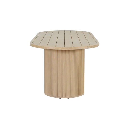 Comedor de Madera Ovalado Olympe con 8 sillas Olympe color natural - HUC29125-COM