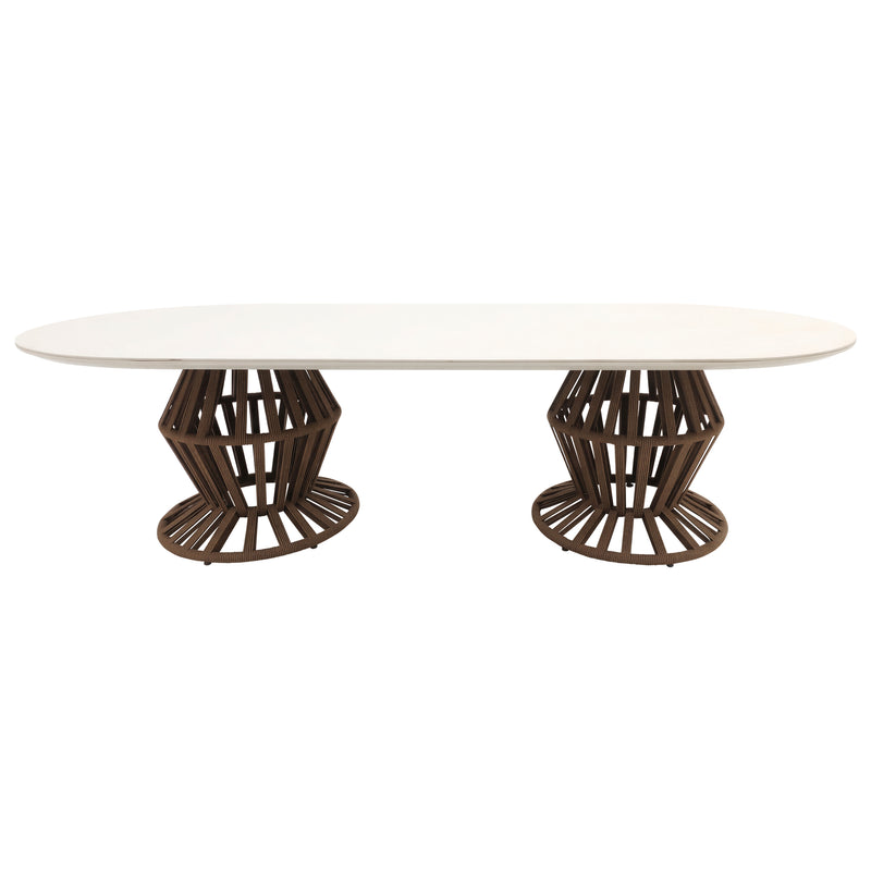Load image into Gallery viewer, Mesa de comedor 2.8m OMNTE para interior, color café -  GL3AE-471105-9100KD
