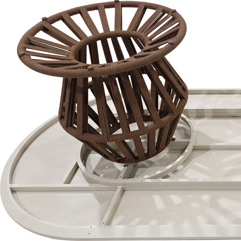 Load image into Gallery viewer, Mesa de comedor 2.8m OMNTE para interior, color café -  GL3AE-471105-9100KD
