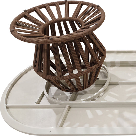 Mesa de comedor 2.8m OMNTE para interior, color café -  GL3AE-471105-9100KD