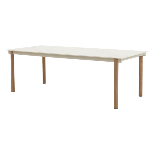 Comedor de exterior con 8 sillas Orion 2.2M, de aluminio color natural - 63069-70