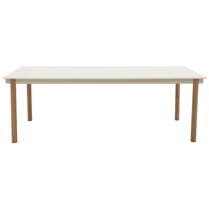 Cargue la imagen en el visor de la galería, Comedor de exterior con 8 sillas Orion 2.2M, de aluminio color natural - 63069-70
