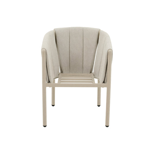 Comedor de exterior con 8 sillas Orion 2.2M, de aluminio color natural - 63069-70