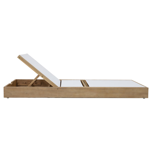 Camastro de madera con textileno Pangea color Natural - HUC261801