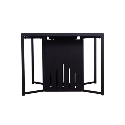 Hoguera para fogata cuadrada color negro con estructura - PDF2001821