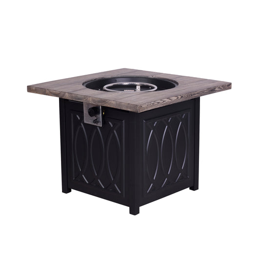 Square black fire pit - PDF210033