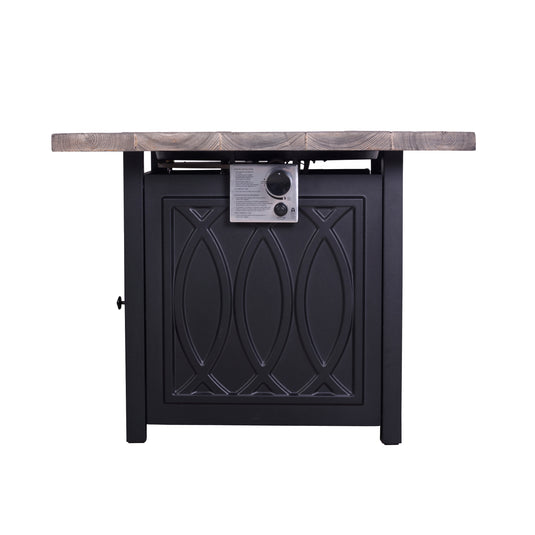 Square black fire pit - PDF210033