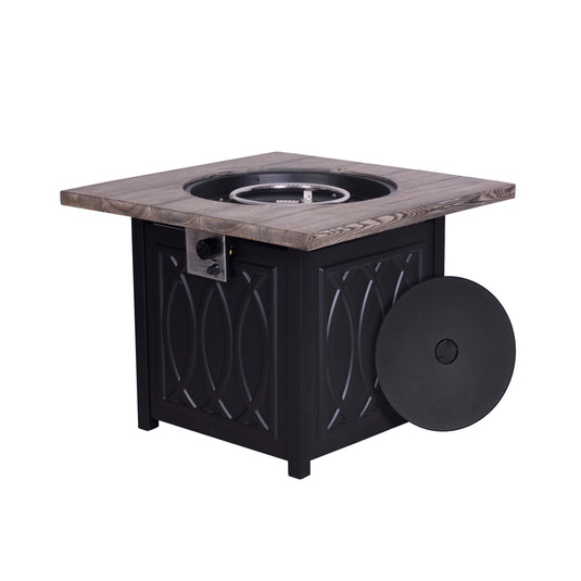 Square black fire pit - PDF210033