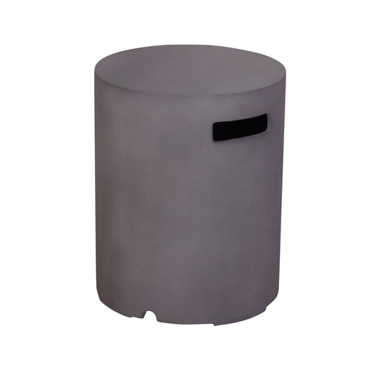 Tapa para gas LP de fogata redonda color gris oscuro - F210117B