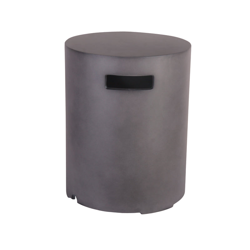 Cargue la imagen en el visor de la galería, Tapa para gas LP de fogata redonda color gris oscuro - F210117B
