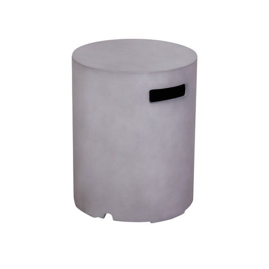 Tapa para gas LP de fogata redonda color gris claro - F210117A