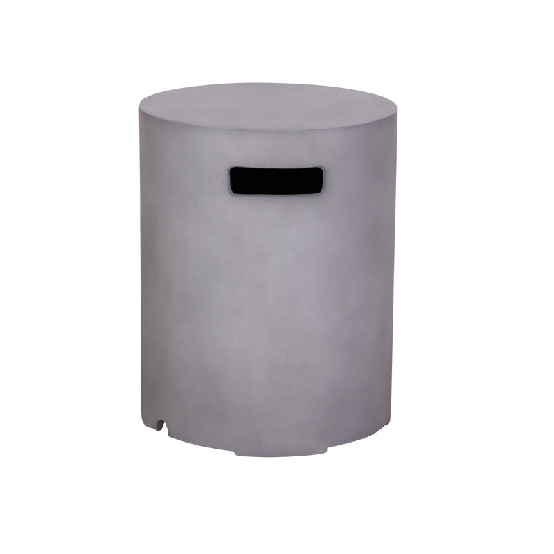 Cargue la imagen en el visor de la galería, Tapa para gas LP de fogata redonda color gris claro - F210117A
