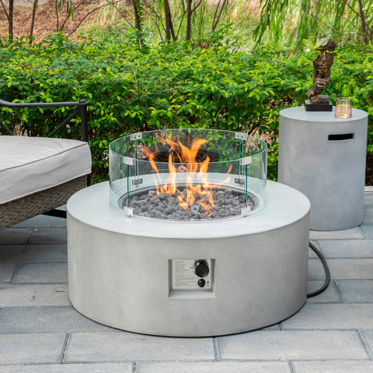 Hoguera para fogata redonda color gris claro  - PDF180095A