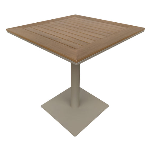 Pilot Champagne-colored square dining table 70x70 - ZF1036C