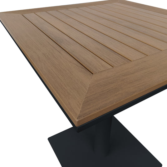 Mesa cuadrada 70x70 para comedor Pilot color Carbon - ZF1031T