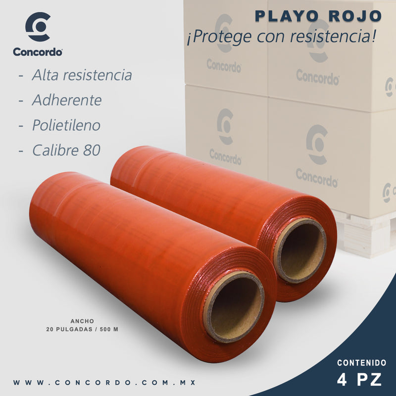 Cargue la imagen en el visor de la galería, Playo 4 rollos Rojo Calibre 80-PL3
