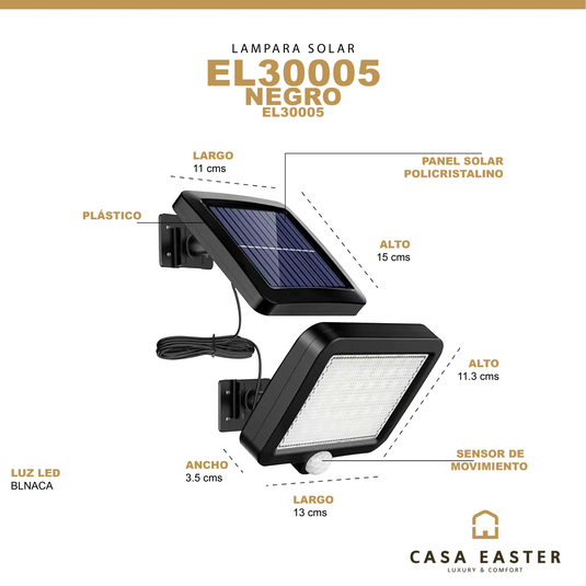 Panel solar de exterior EL30005 CasaEaster