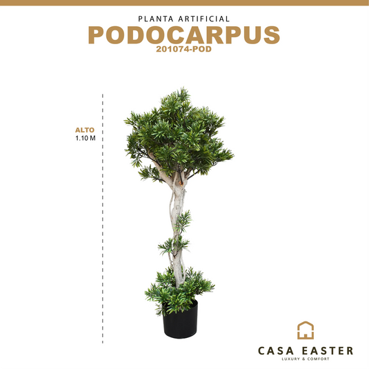 Planta Decorativa Artificial para Exterior y Interior con 1.10m Alto,PODOCARPUS-201074-POD CasaEaster