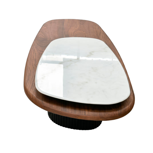 Mesa de centro QAM B02 1.3M color café & negro - QAM-B02