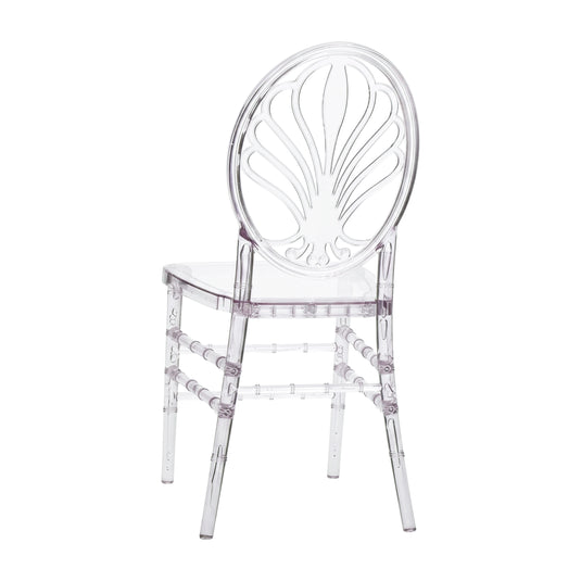 OK PC64A - 9SL05 Transparent Resin Chair for Outdoor and Indoor Use