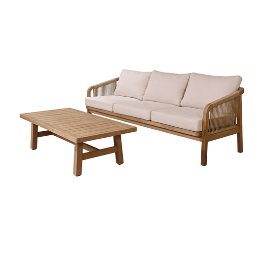 Set Rimini triple + mesa de centro Rimini color natural - HUC25685KD-HUC37159