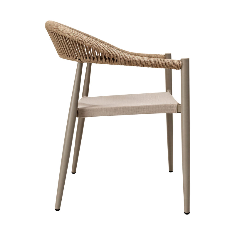 Cargue la imagen en el visor de la galería, Silla de textileno Rita para interior y exterior color Champagne - G41977
