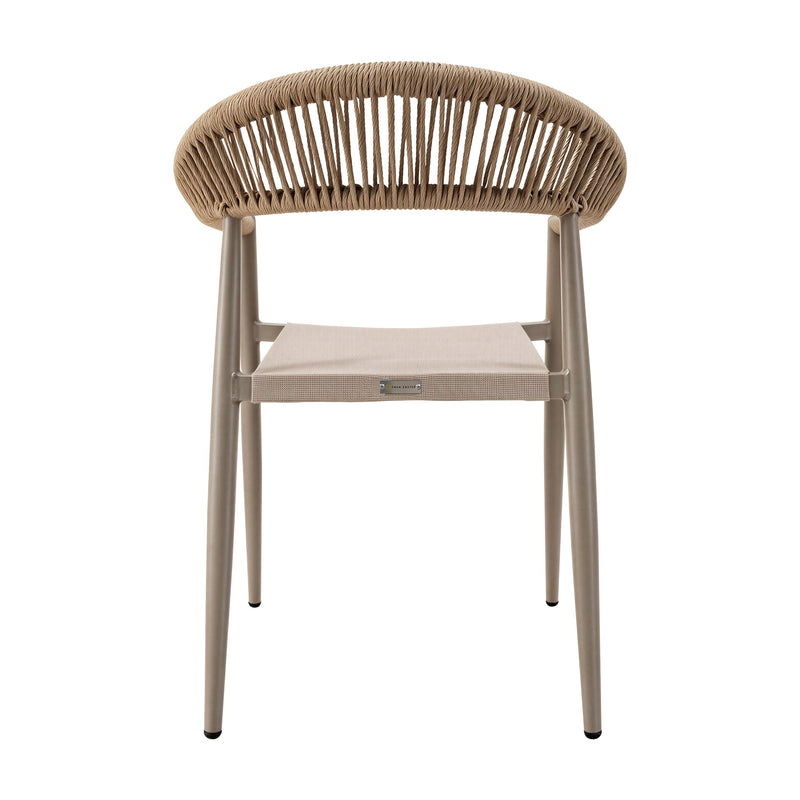 Cargue la imagen en el visor de la galería, Silla de textileno Rita para interior y exterior color Champagne - G41977
