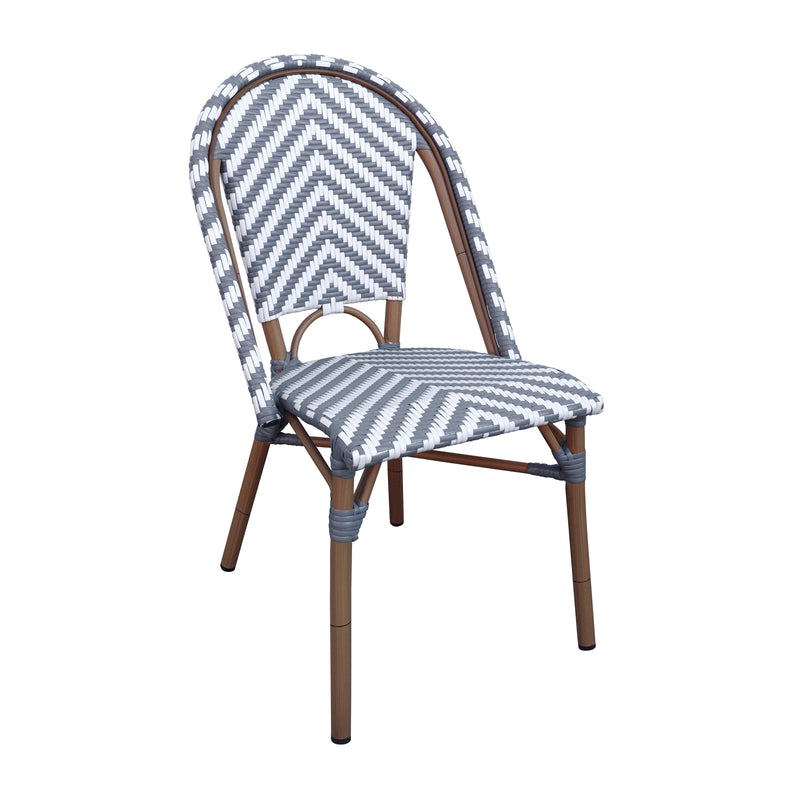 Cargue la imagen en el visor de la galería, Silla de Rattan para exterior e interior Color Gris &amp; blanco  ROLADIN -234
