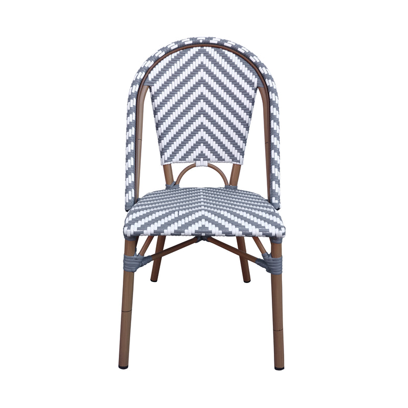 Cargue la imagen en el visor de la galería, Silla de Rattan para exterior e interior Color Gris &amp; blanco  ROLADIN -234
