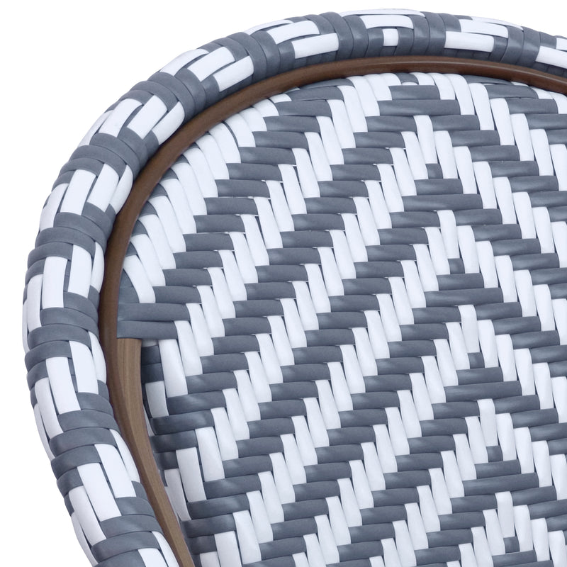 Cargue la imagen en el visor de la galería, Silla de Rattan para exterior e interior Color Gris &amp; blanco  ROLADIN -234
