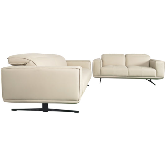Set duo de interior sofá triple + sofá doble S8911 con vinipiel - S8911