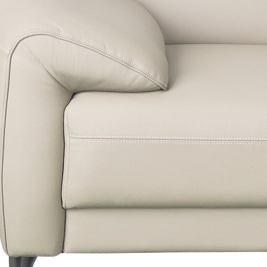 Set duo de interior sofá triple + sofá doble S8913 con vinipiel color Beige - S8913-BE