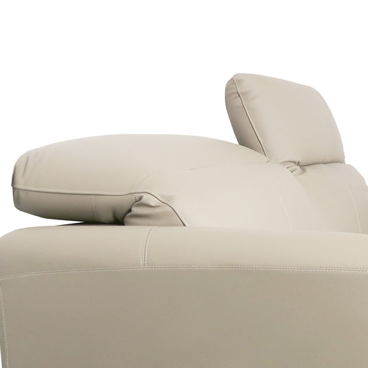 Set duo de interior sofá triple + sofá doble S8913 con vinipiel color Beige - S8913-BE