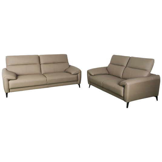 Set duo de interior sofá triple + sofá doble S8913 con vinipiel color Kaki - S8913-KAKI