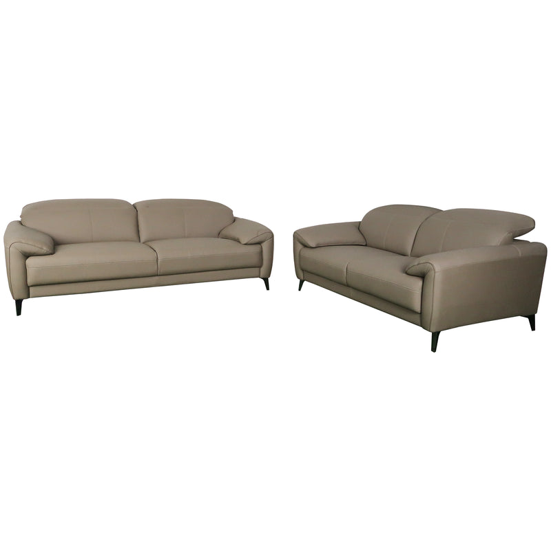 Cargue la imagen en el visor de la galería, Set duo de interior sofá triple + sofá doble S8913 con vinipiel color Kaki - S8913-KAKI
