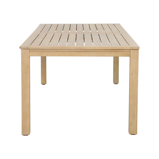 Comedor para exterior Sage con Sombrilla Blum taupe + base ovadia + 6 sillas Pill