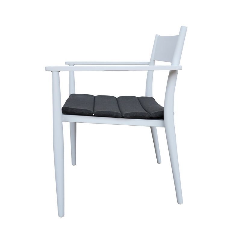 Cargue la imagen en el visor de la galería, Silla de Aluminio Sapir para interior y exterior color Blanco - GLA62039121KD-WH
