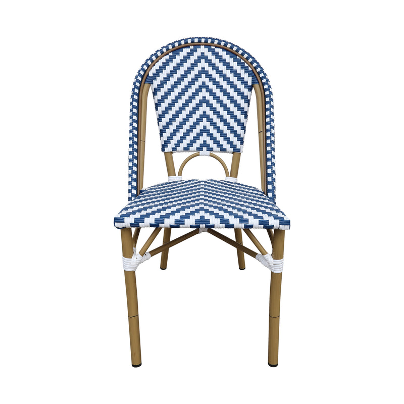Load image into Gallery viewer, Rattan chair for outdoor and indoor use, White &amp; blue, SCOOTLAND 33 - SCOOT33 
