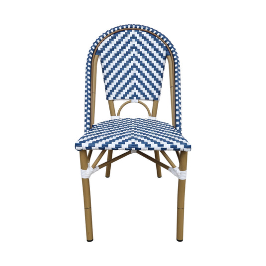 Rattan chair for outdoor and indoor use, White &amp; blue, SCOOTLAND 33 - SCOOT33 