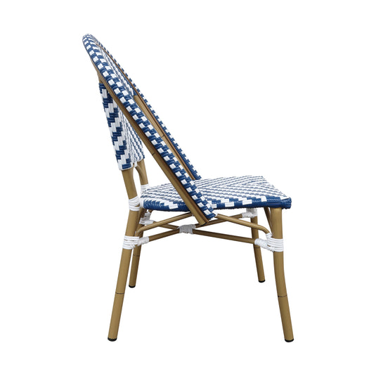 Rattan chair for outdoor and indoor use, White &amp; blue, SCOOTLAND 33 - SCOOT33 
