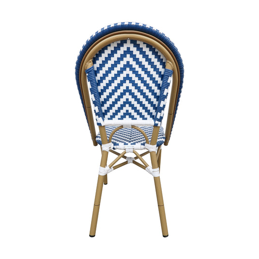 Rattan chair for outdoor and indoor use, White &amp; blue, SCOOTLAND 33 - SCOOT33 